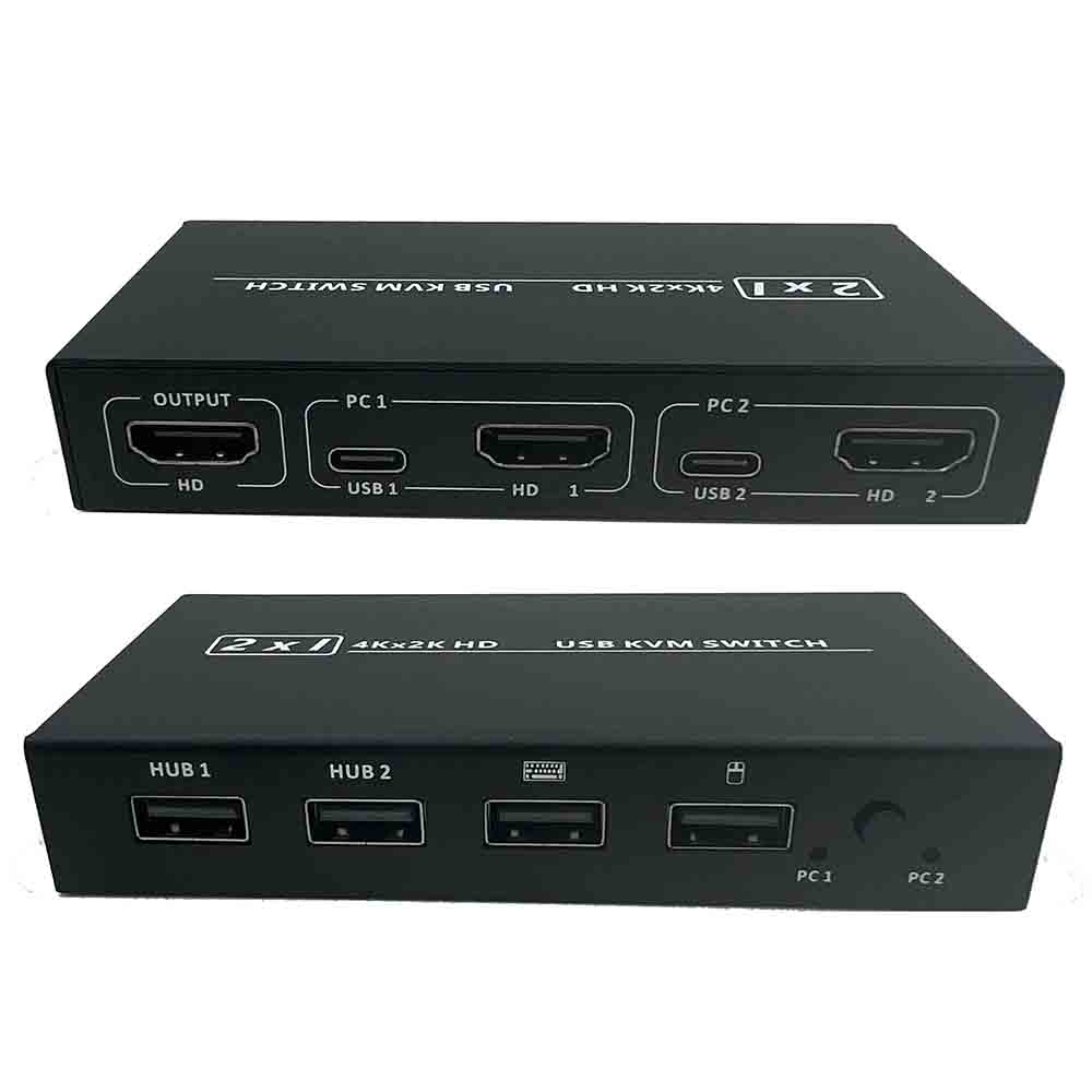 Hdmi Cable - 2 In1 Out USB HDMI-compatible KVM