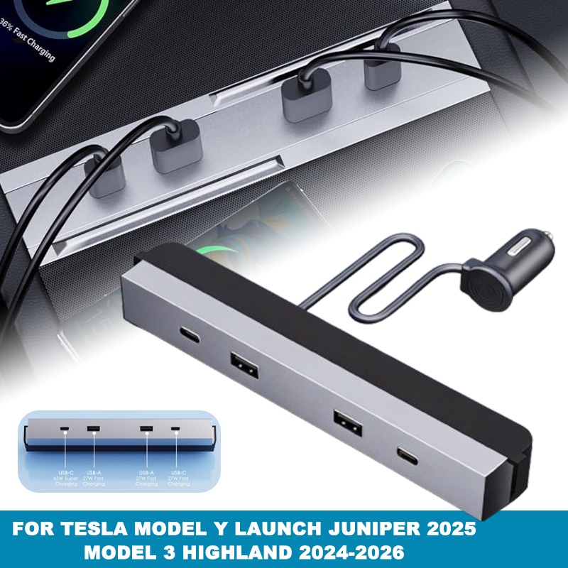 Center Console Car Adapter Mul - Usb C Hub recension och pris