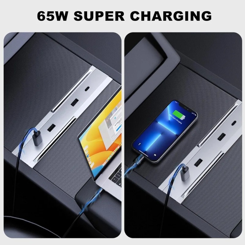 Center Console Car Adapter Mul - Usb C Hub recension och pris