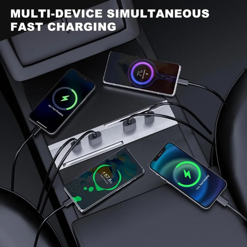 Center Console Car Adapter Mul - Usb C Hub recension och pris